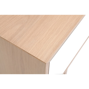 Meuble TV scandinave bois et blanc L180 cm SID