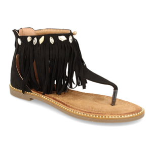 Sandalia de Esclava con Flecos para Mujer