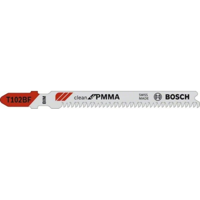 Carte de 5 Lames PMMA BOSCH T102BF - 2608636781