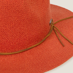 Sombrero de playa Coral color teja coral Poliéster