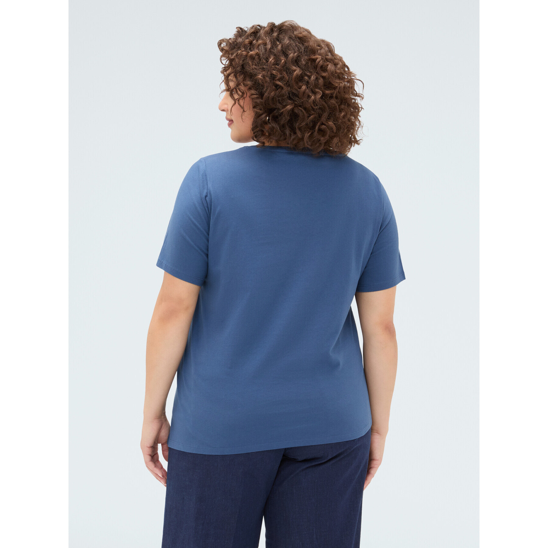 Fiorella Rubino - T-shirt con hotfix e dattaglio ad anello - Blu