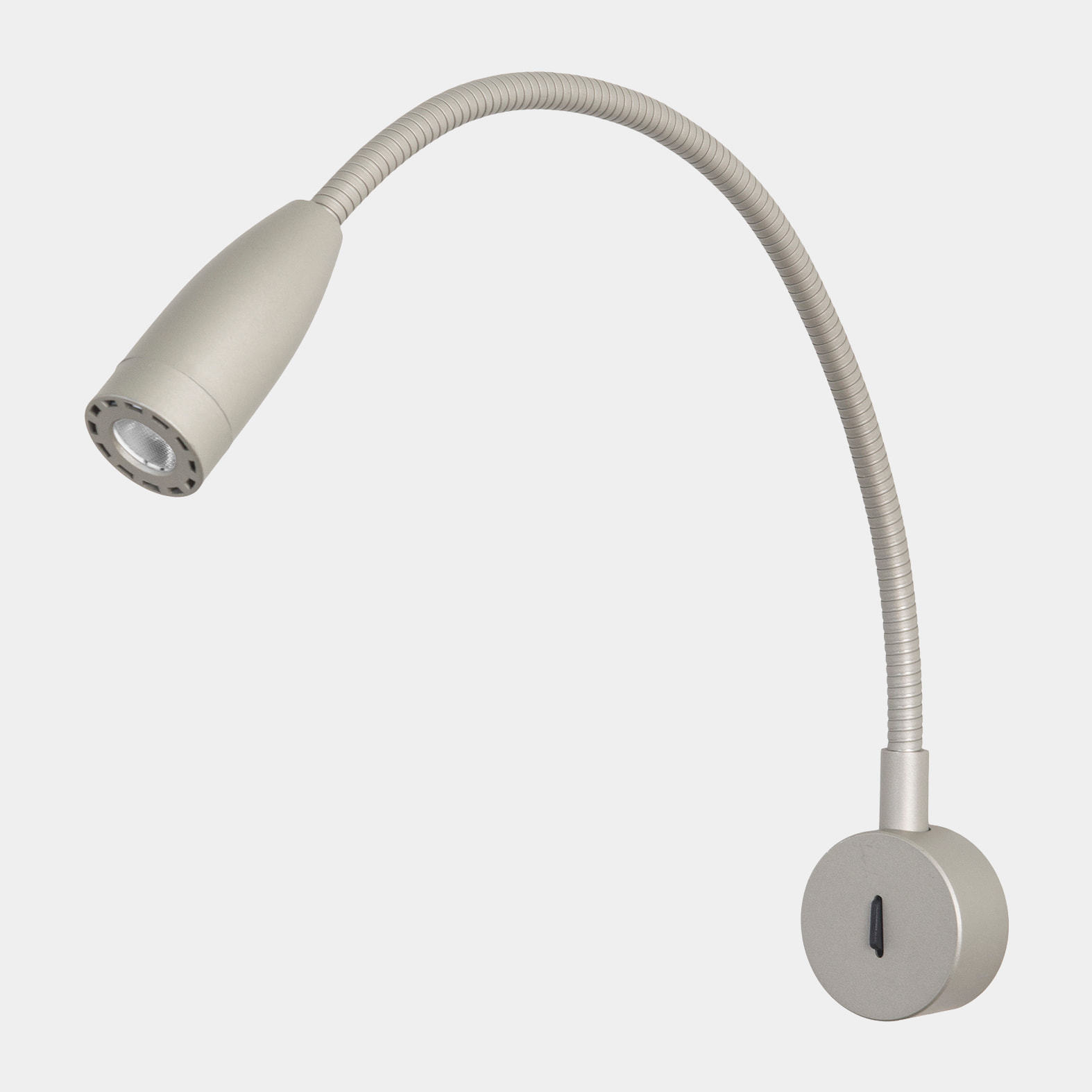 LEDS C4 Luz de lectura Bed Round LED 3.5 Blanco cálido - 3000K ON-OFF Gris 115lm