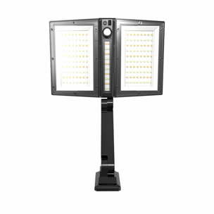 Spot solaire à deux têtes détecteur CLIPPER BLACK 8,5W