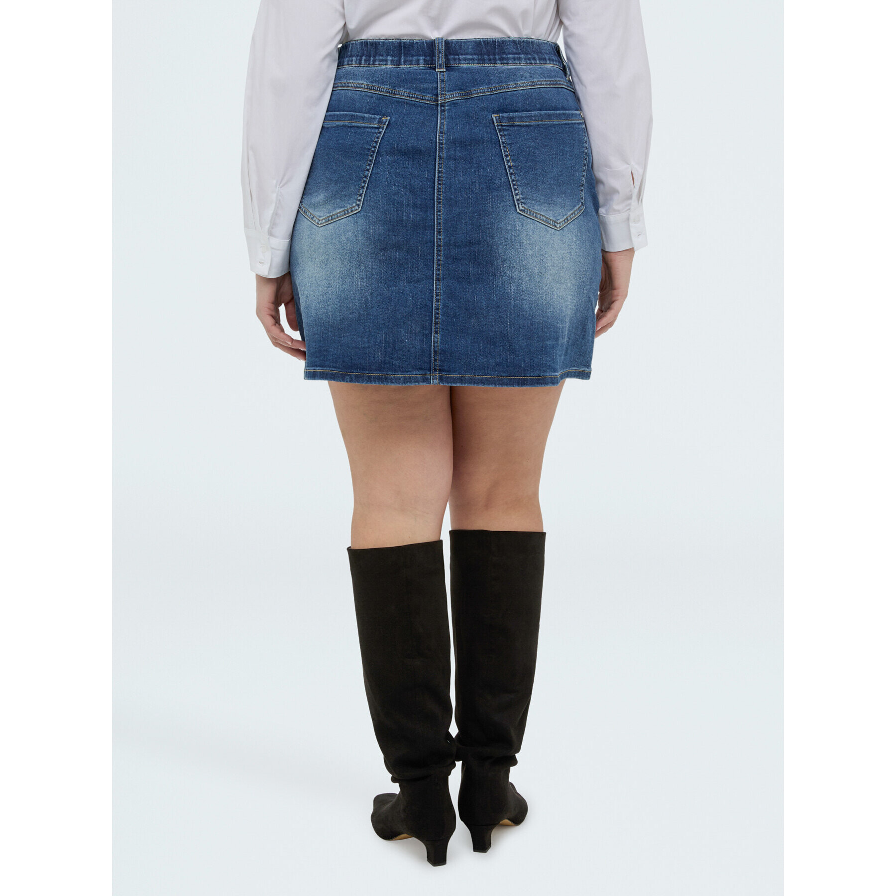 Fiorella Rubino - Minigonna in denim con applicazioni - Blu