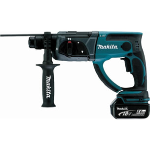 Martillo perforador SDS-Plus 18 V Li-Ion 5 Ah 20 mm MAKITA - 2 baterías, cargador, maletín - DHR202RTJ