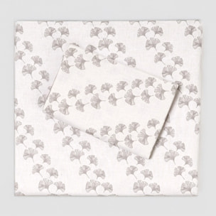 Juego de sábanas algodón Pureza gris claro