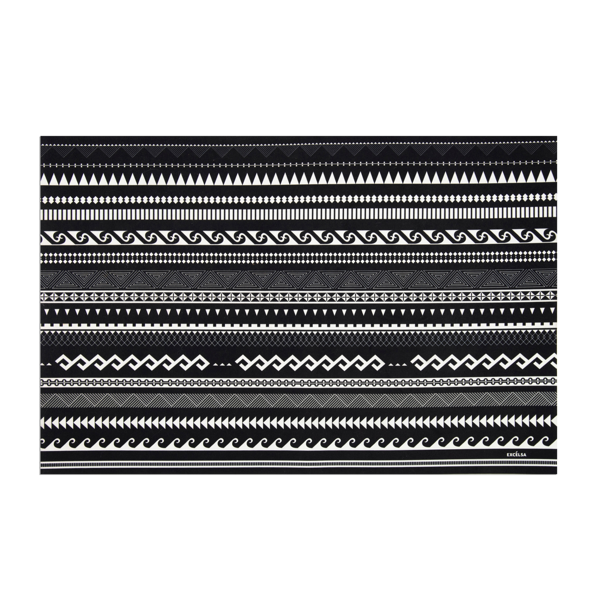 Tapis de bain Soft Excelsa- Ethnic, Caoutchouc Noir