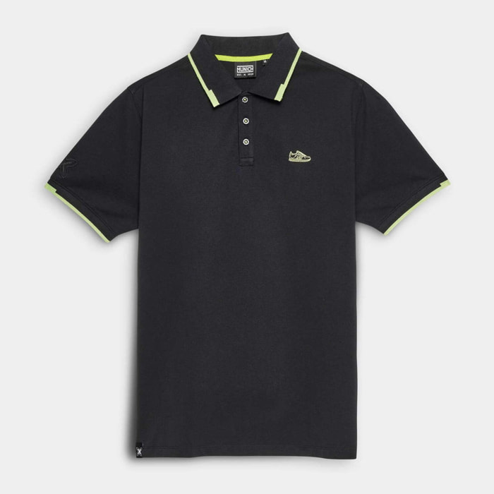 Polo MUNICH slam lifestyle de algodón negro