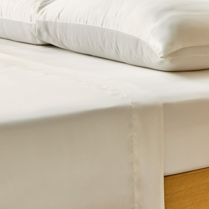 Sábana encimera seda de morera Silk color blanco Seda