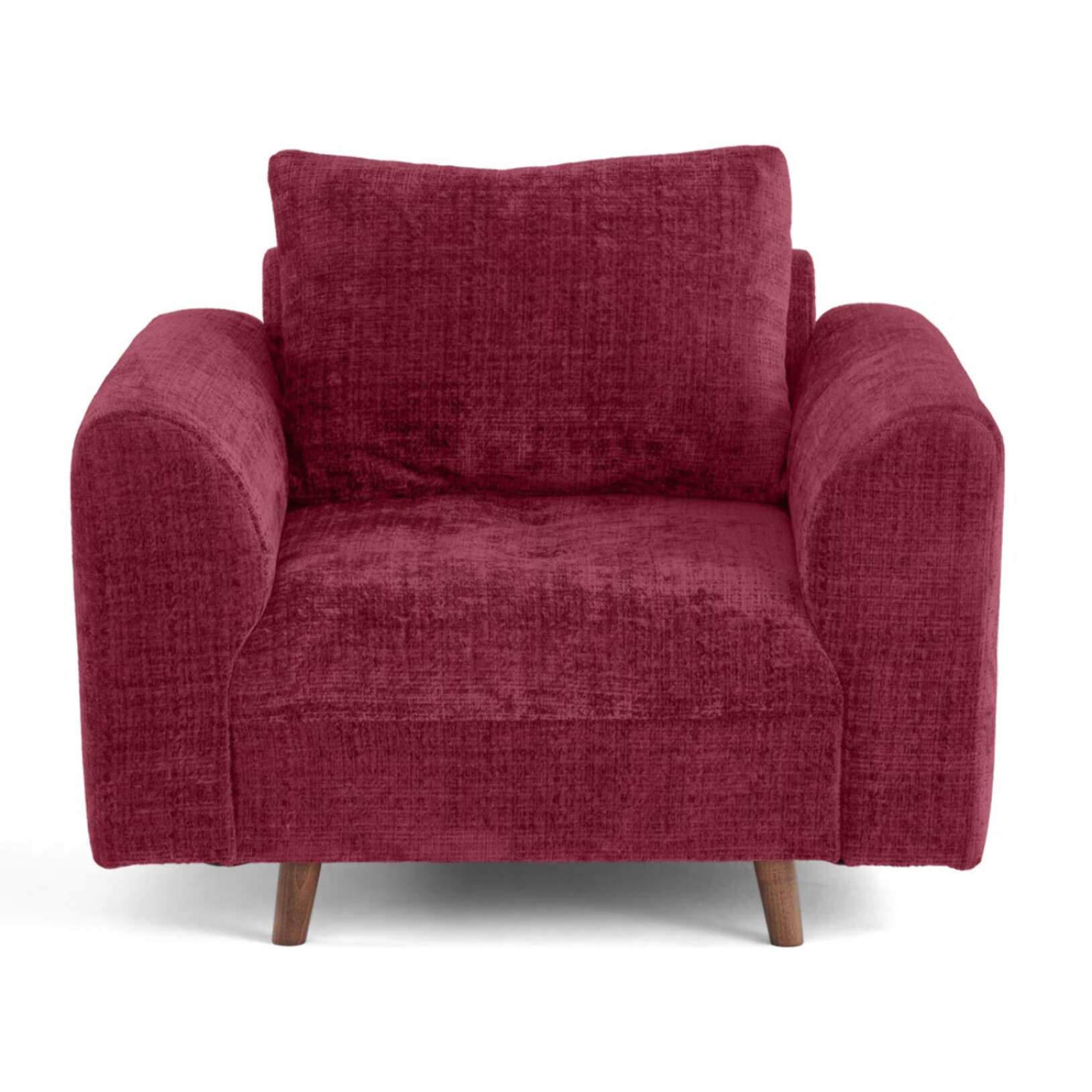Rune - fauteuil en velours texturé - Prune