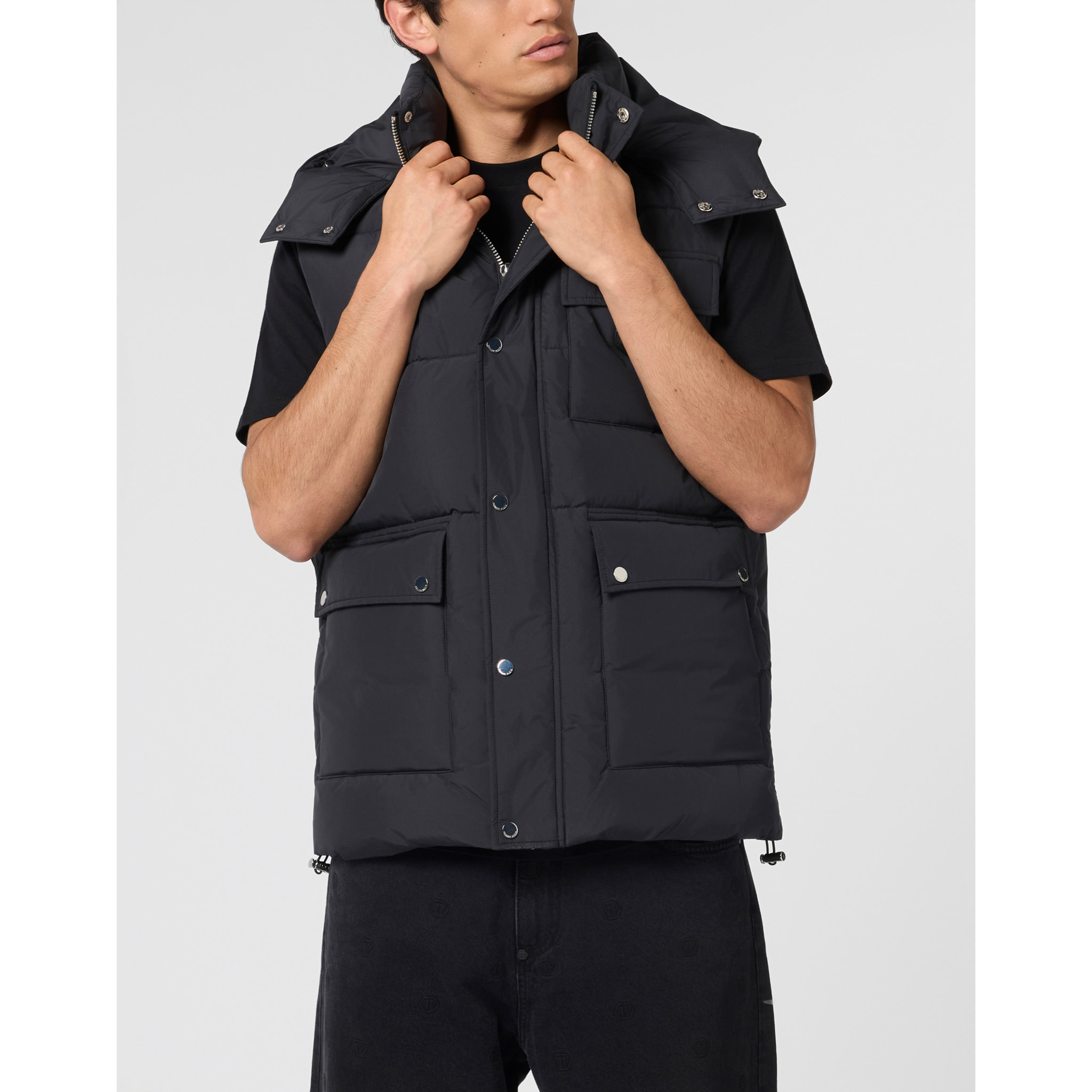 PHILIPP PLEIN Chaleco acolchado de plumón GOTHIC PLEIN