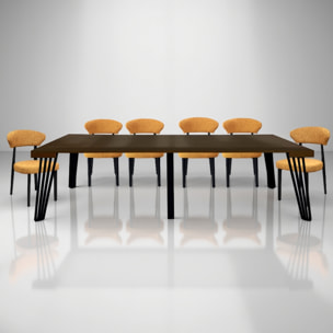Console extensible Tomasucci EDNA, en MDF finition noyer, 45 × 90 × 76 cm
