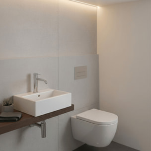 Mitigeur lavabo bec bas PAINI Cox Slim chromé avec vidage clic clac