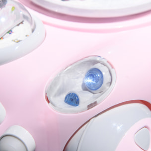 Andador para Bebés de 1-3 Años Tacatá para Bebés con Altura Ajustable Música Ruedas Antideslizantes Luces Manillar Desmontable Carga 25 kg Rosa