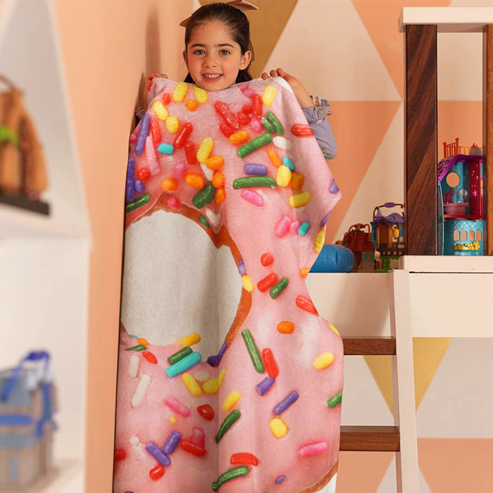 Coperta calda in flanella, 120cm design Ciambella