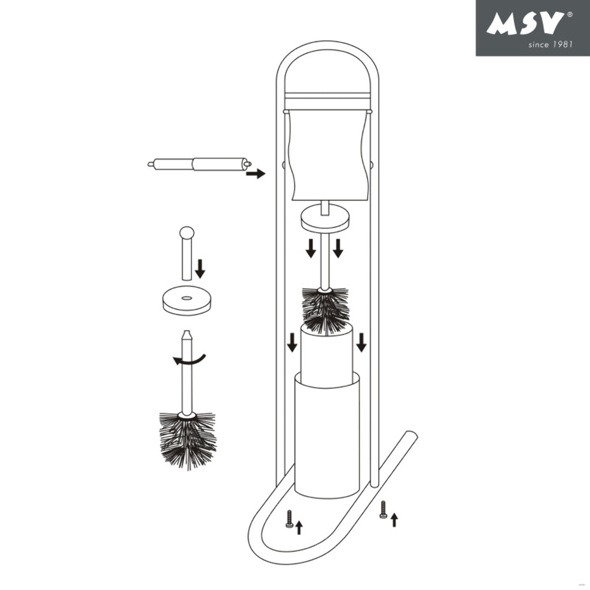 Combiné Wc Inox Gris MSV