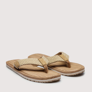 Chancla Dedo Beige - Ecco