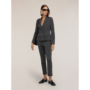 Motivi - Blazer doppiopetto con fantasia gessata - Grigio