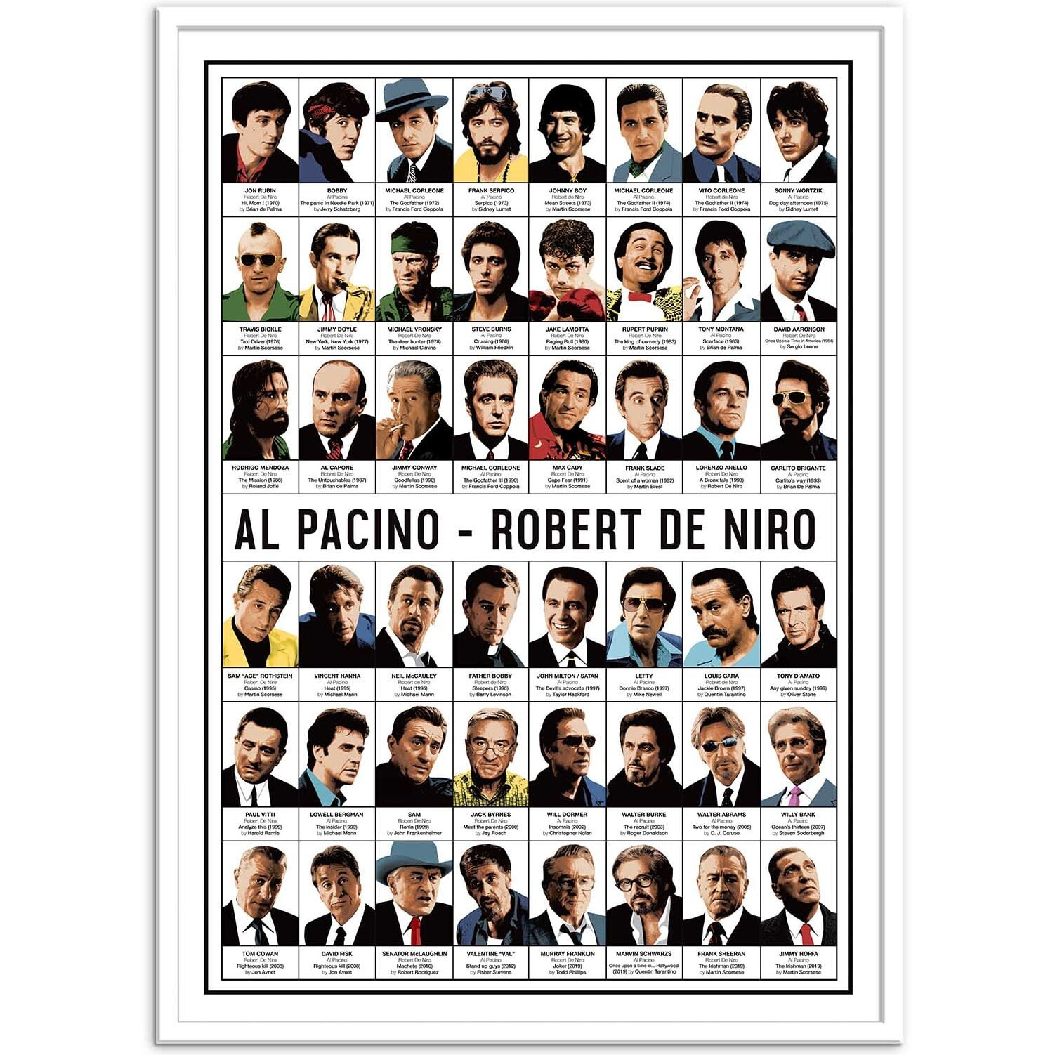 Affiche - Al Pacino and Robert de Niro - Olivier Bourdereau