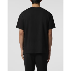 PLEIN SPORT Round Neck T-Shirt Chrome Scratch Edition