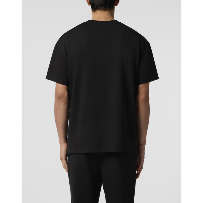 PLEIN SPORT Round Neck T-Shirt Chrome Scratch Edition