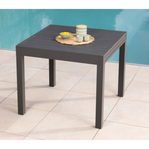 Ensemble table et chaises de jardin  - gris anthracite et terracotta - HONFLEUR BEZIERS