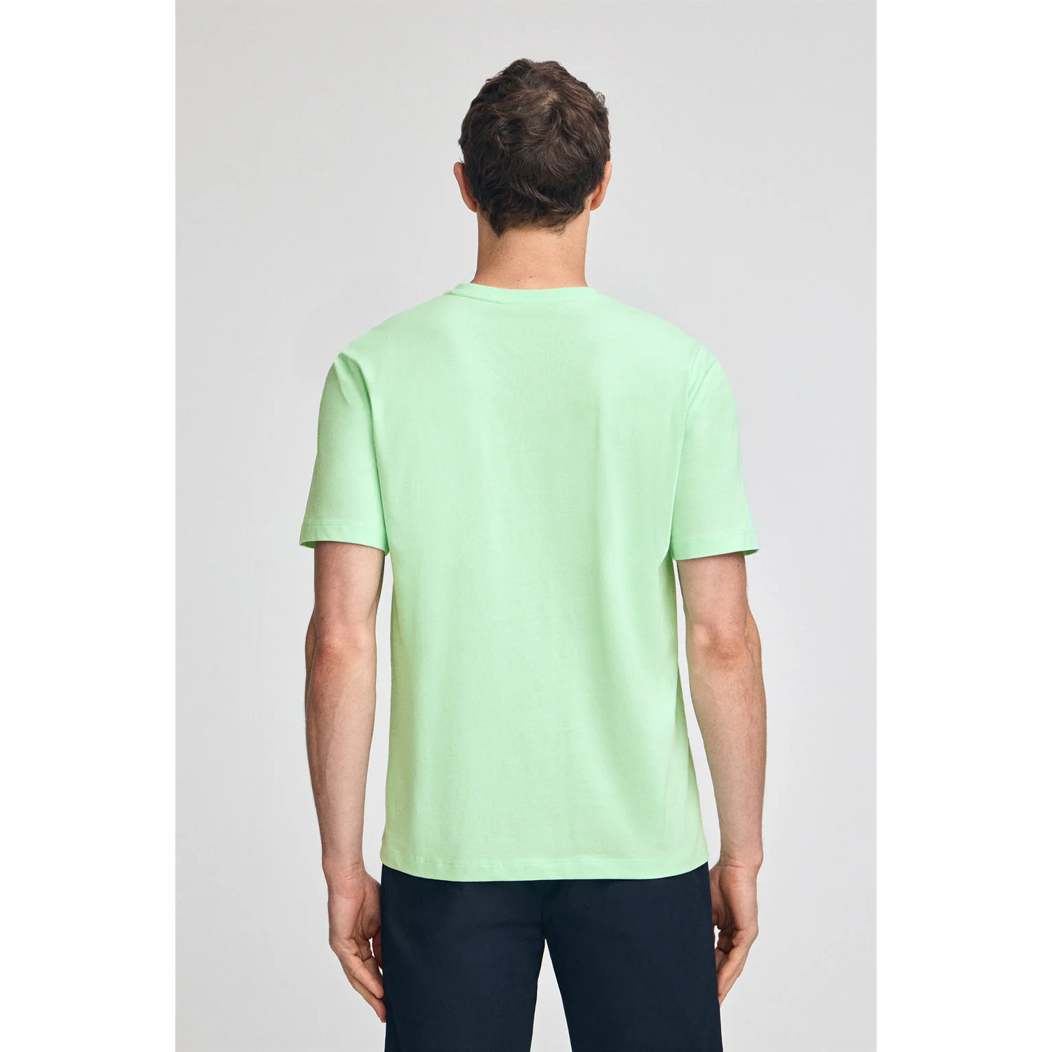 Maglietta menta a maniche corte e scollo a V con ricamo Rigby Best