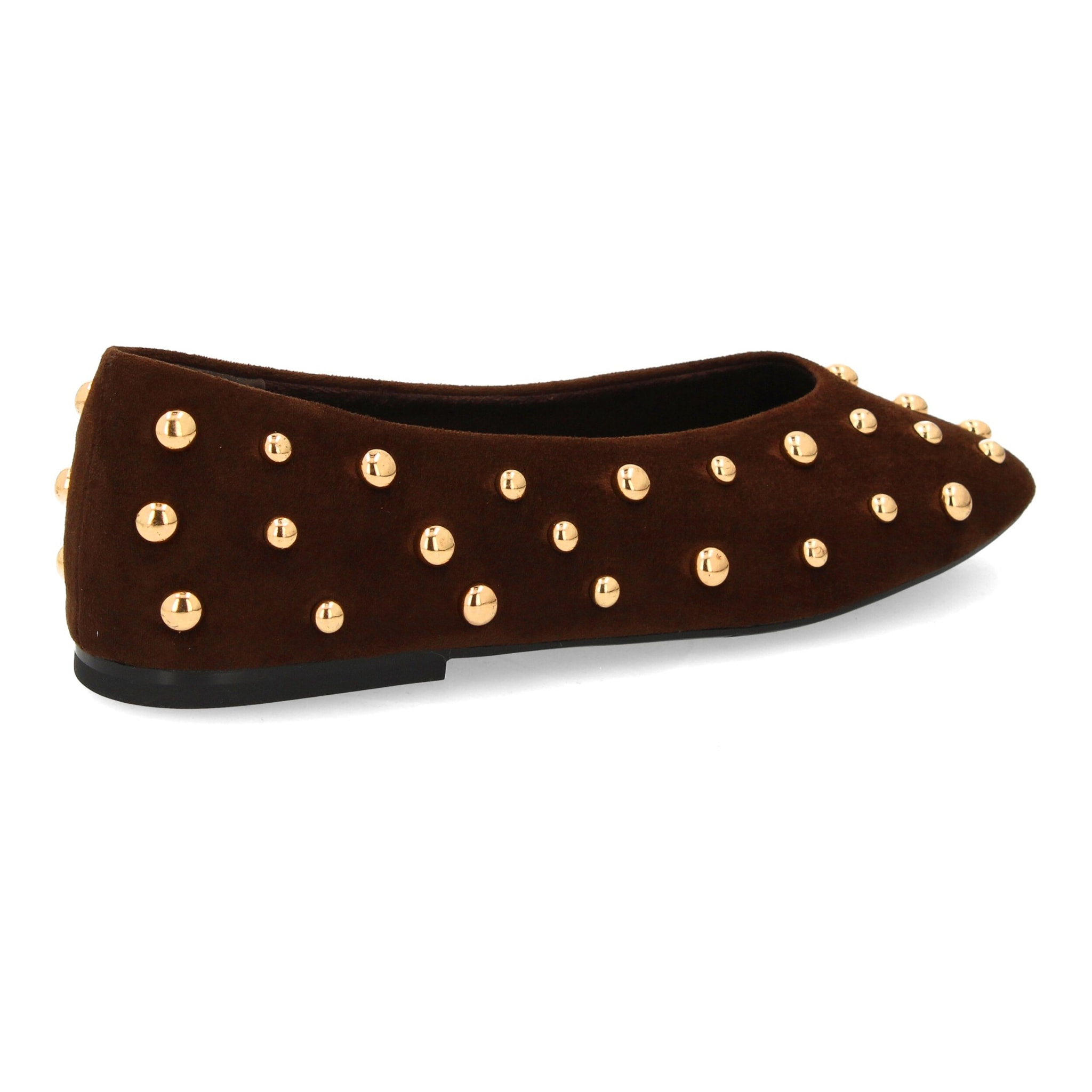 Bailarina plana decorada con tachuelas.