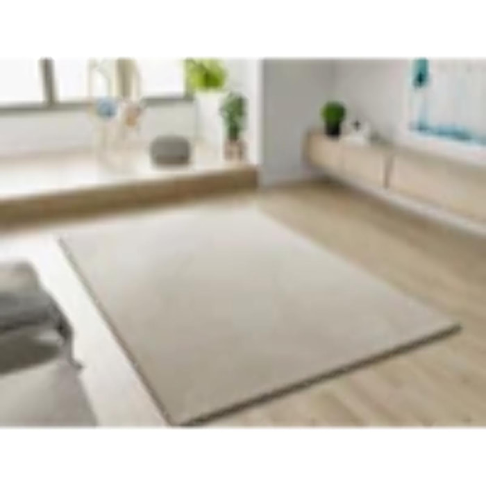 ZEN Alfombra de estilo escandinavo con relieve en color blanco, varias medidas disponibles.