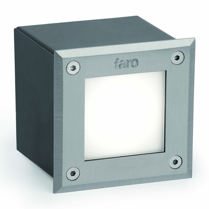 LED 18 SQ Empotrable inox