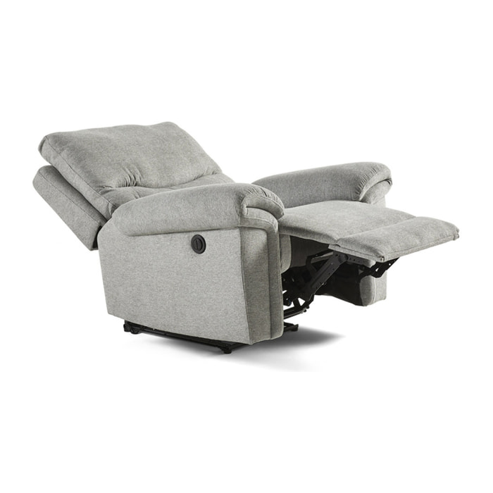 Jasmin - fauteuil relax électrique - en tissu - Gris clair