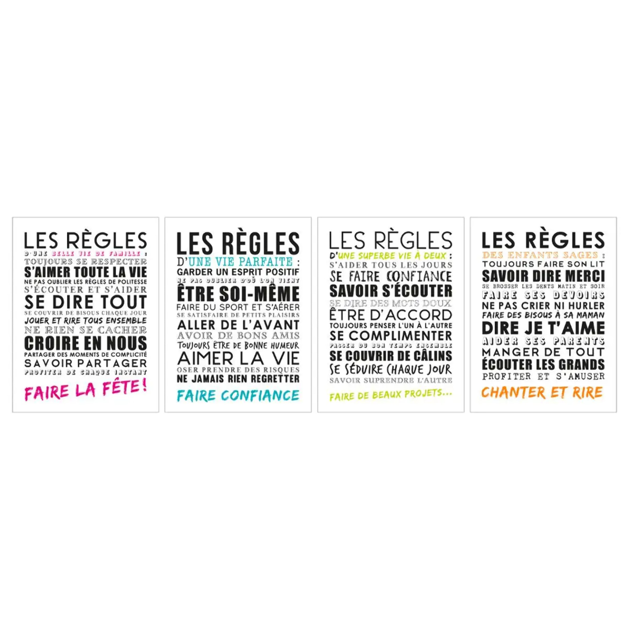 Sticker texte "Règles" - 30x40 cm