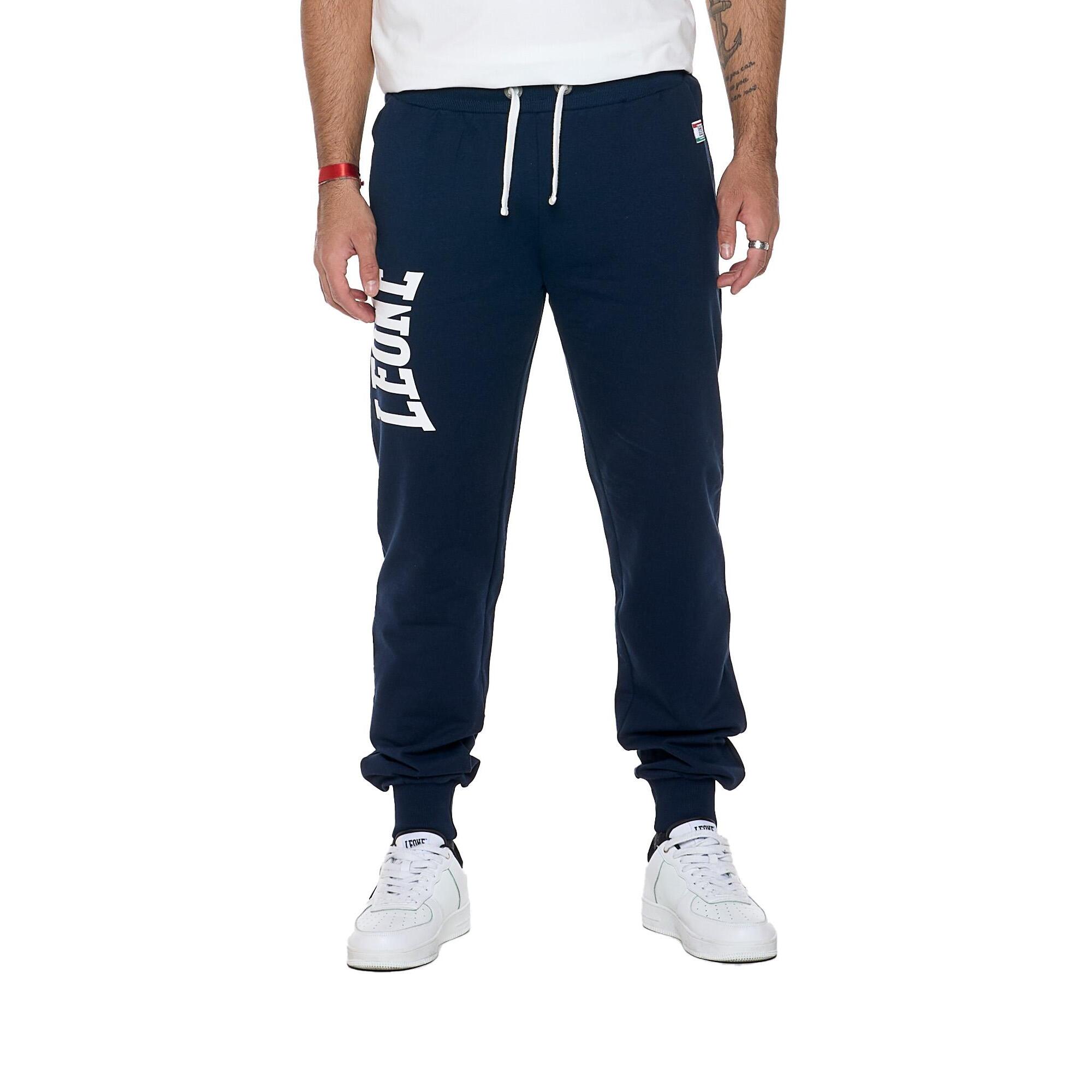 Pantalón de deporte de invierno para hombre con puño y gran logo 'Basic'