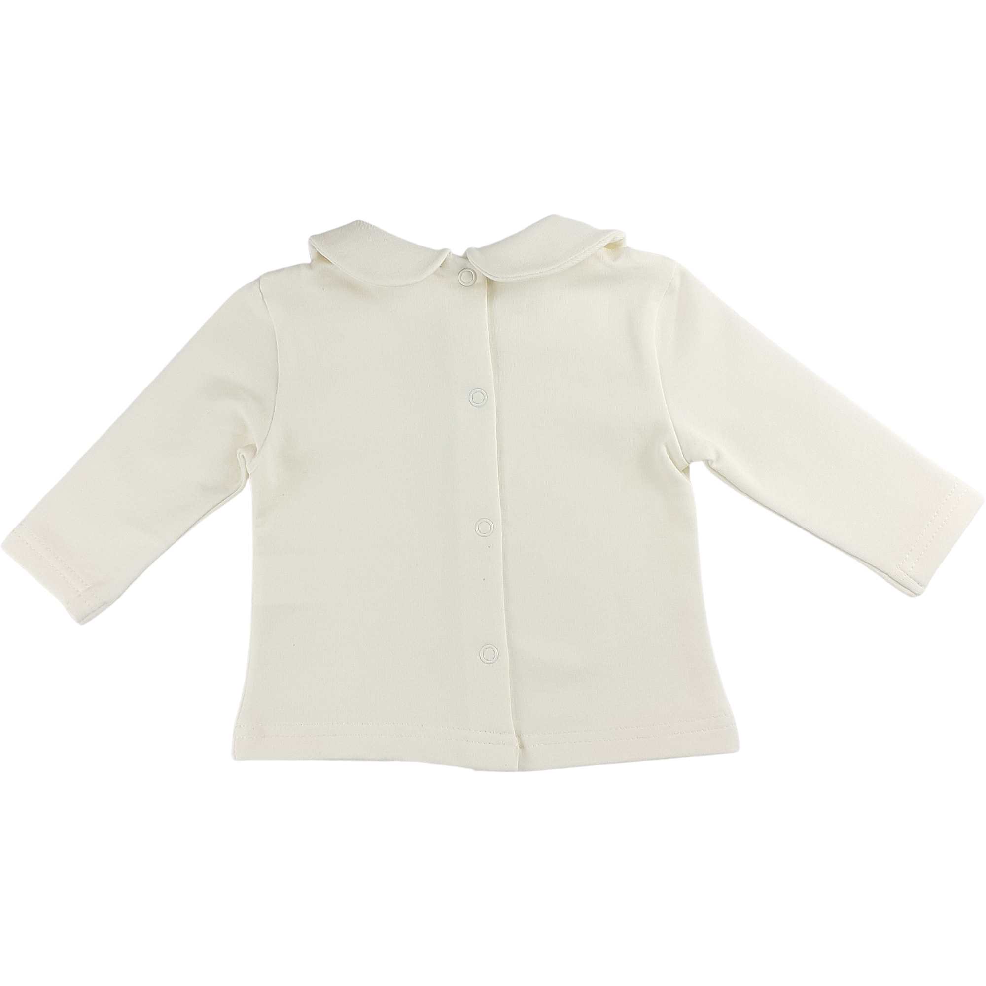 CAMICINO COLLETTO TONDO JERSONE LATTE