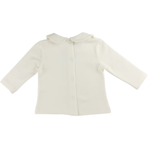 CAMICINO COLLETTO TONDO JERSONE LATTE