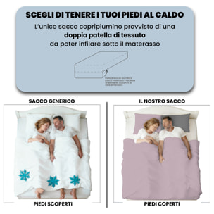 PARURE COPRIPIUMINO NATURAL COLOR SINGOLO - 100% COTONE MADE IN ITALY