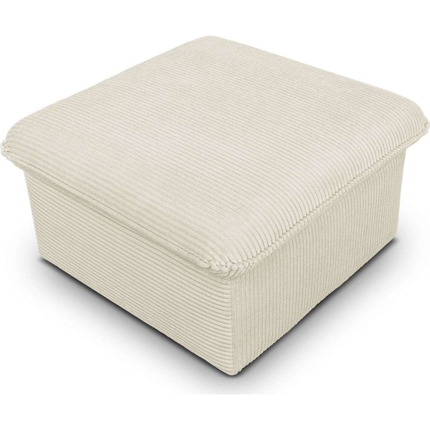 Pouf coffre de rangement en velours côtelé - BAYA