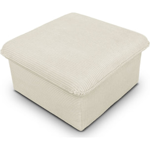 Pouf coffre de rangement en velours côtelé - BAYA