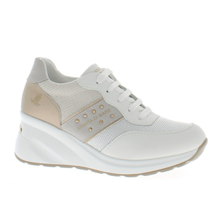 Armata di Mare Scarpe Donna Sneakers Casual con Soletta in Memory Foam AMD S61H15 White Lt Gold