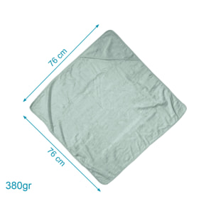 TOALLA BAÑO BAMBÚ PARA BEBÉS SAGE