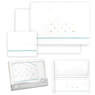 Triptico Minicuna Estrella Luna Multicolor Bco/Verde