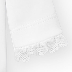 Body cruzado bebé manga larga puntilla