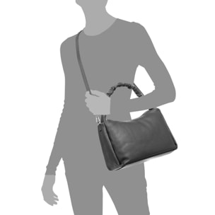 Amatrice bolso de hombro mujer. Piel auténtica Dollaro.