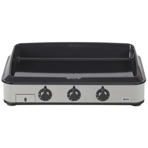 Plancha gaz ENO 80 cm Inox 3 brûleurs à poser, 69x40 cm