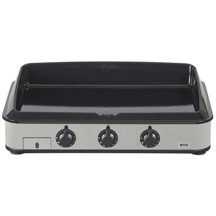 Plancha gaz ENO 80 cm Inox 3 brûleurs à poser, 69x40 cm