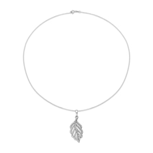 Collar con Circonita Brillante acabado plata