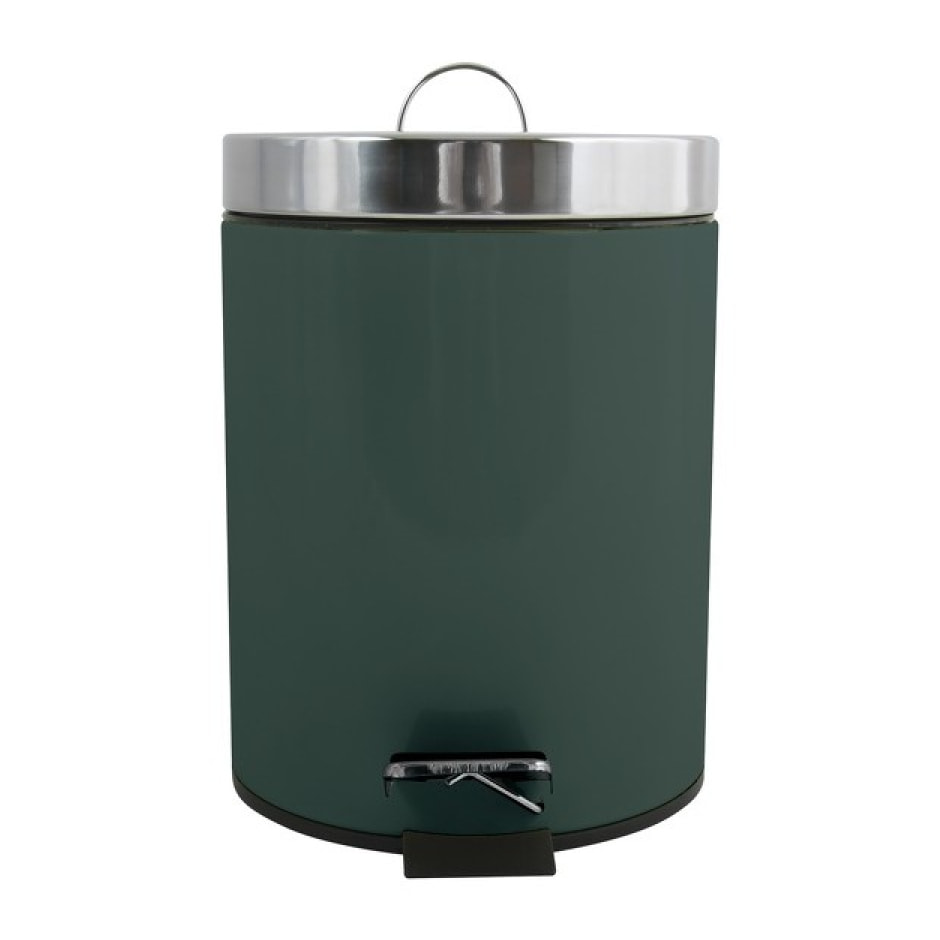 Poubelle à pédale Inox 3L Vert Foncé MSV