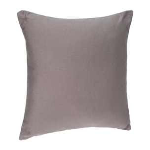 Coussin déhoussable coton gris 38x38cm