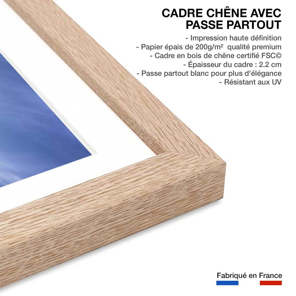 Affiche paysage Une Journee en Arctique Affiche sous cadre bois