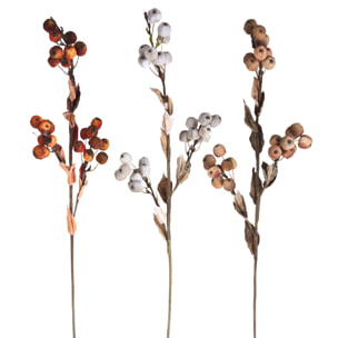 Ramo Con Bacche. Altezza 80 Cm - Pezzi 6 - 15X80X15cm - Colore: Altro - Bianchi Dino - Frutta, Bacche E Va